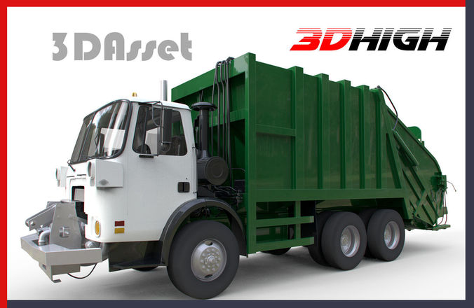 Garbage truck 3D model