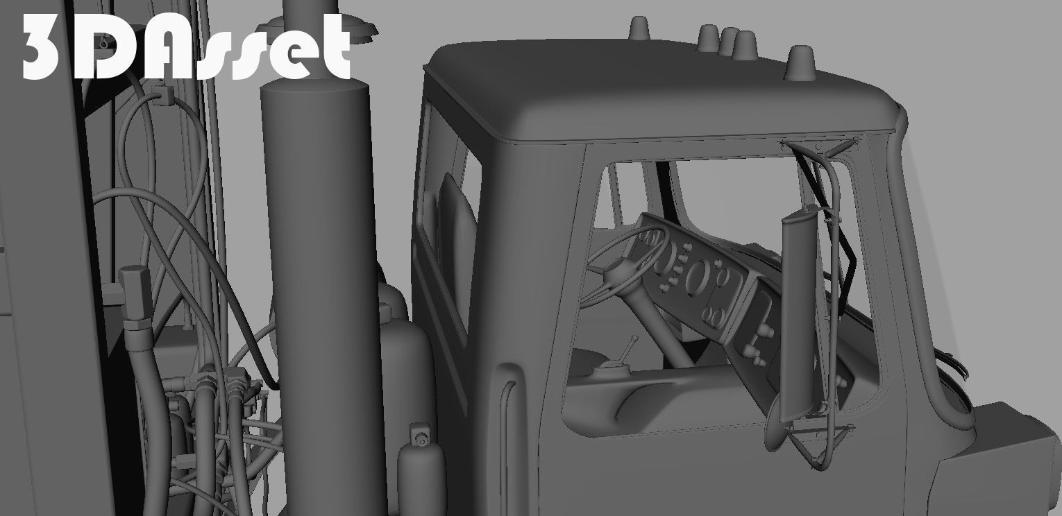 Garbage truck 3D model_10