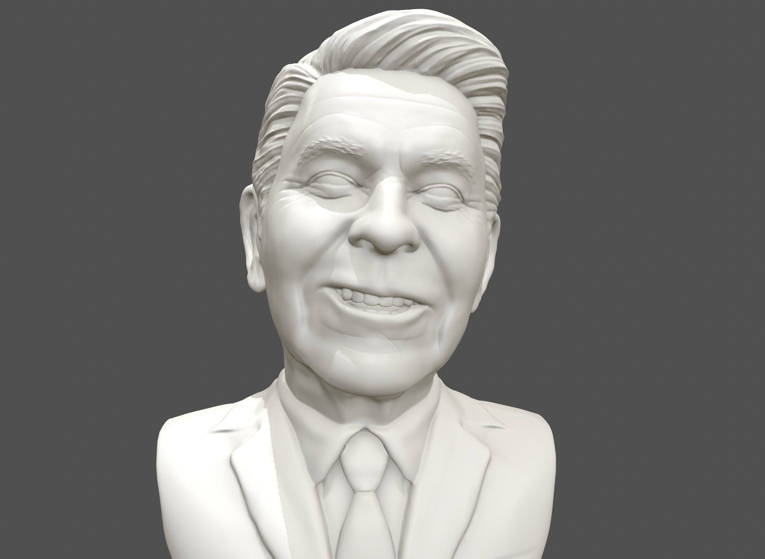 Ronald Reagan 3D printable portrait  3D print model_3