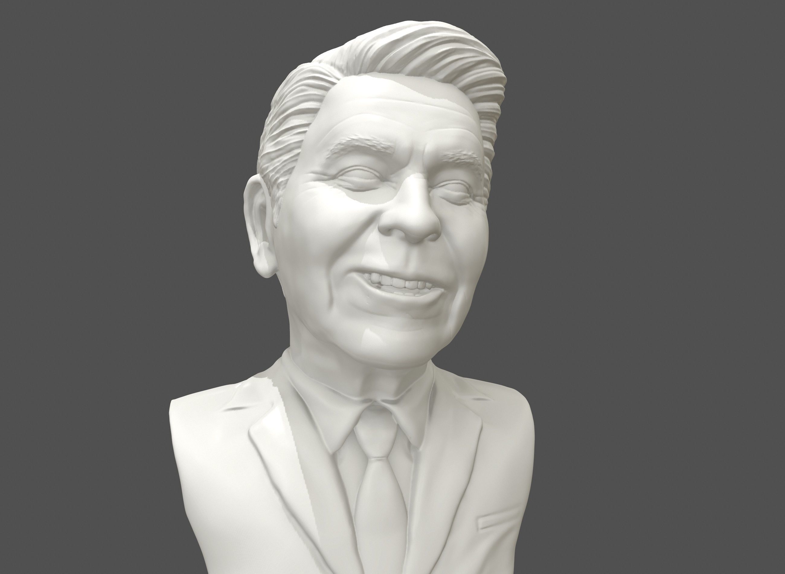 Ronald Reagan 3D printable portrait  3D print model_4