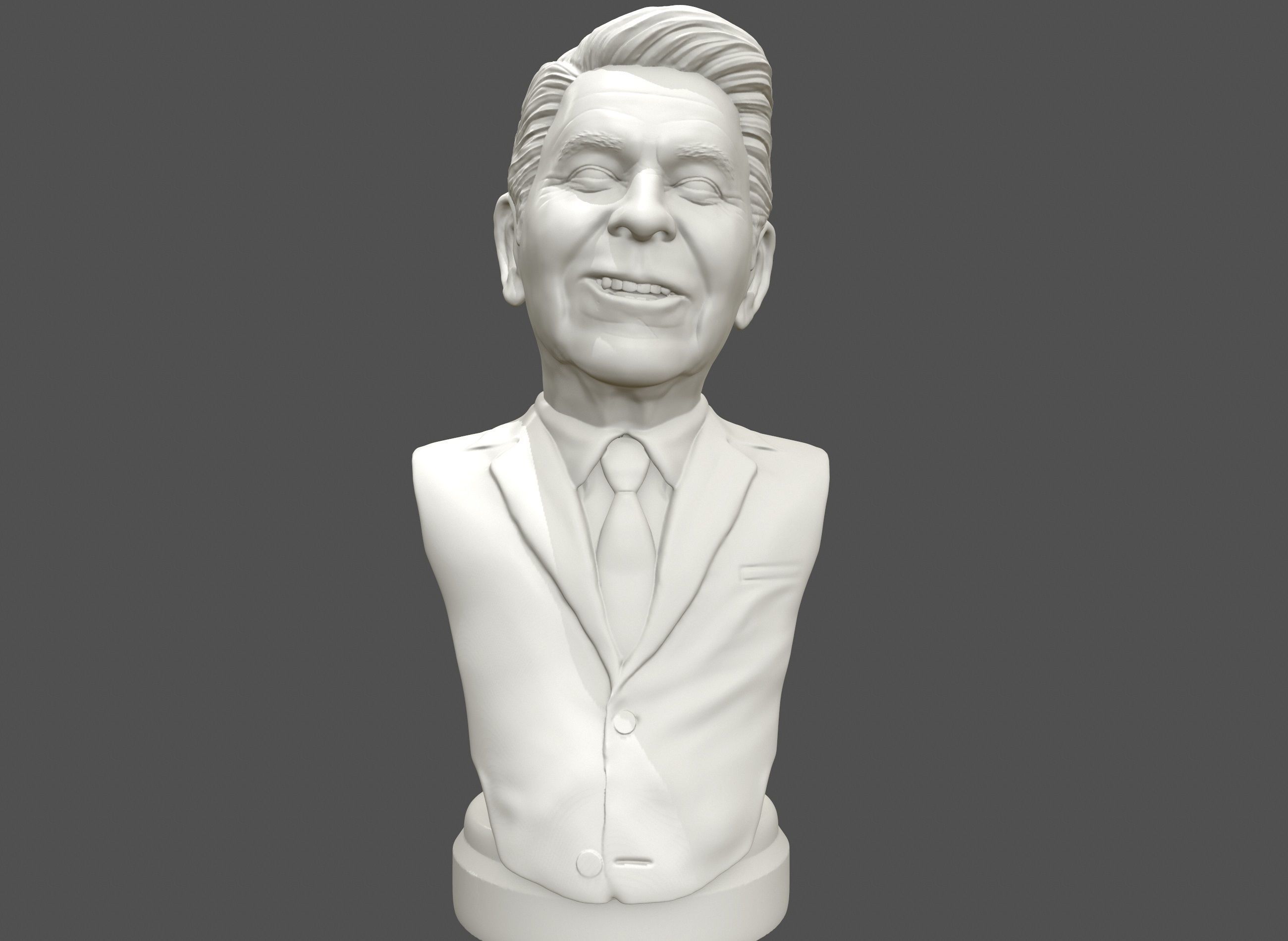 Ronald Reagan 3D printable portrait  3D print model_2