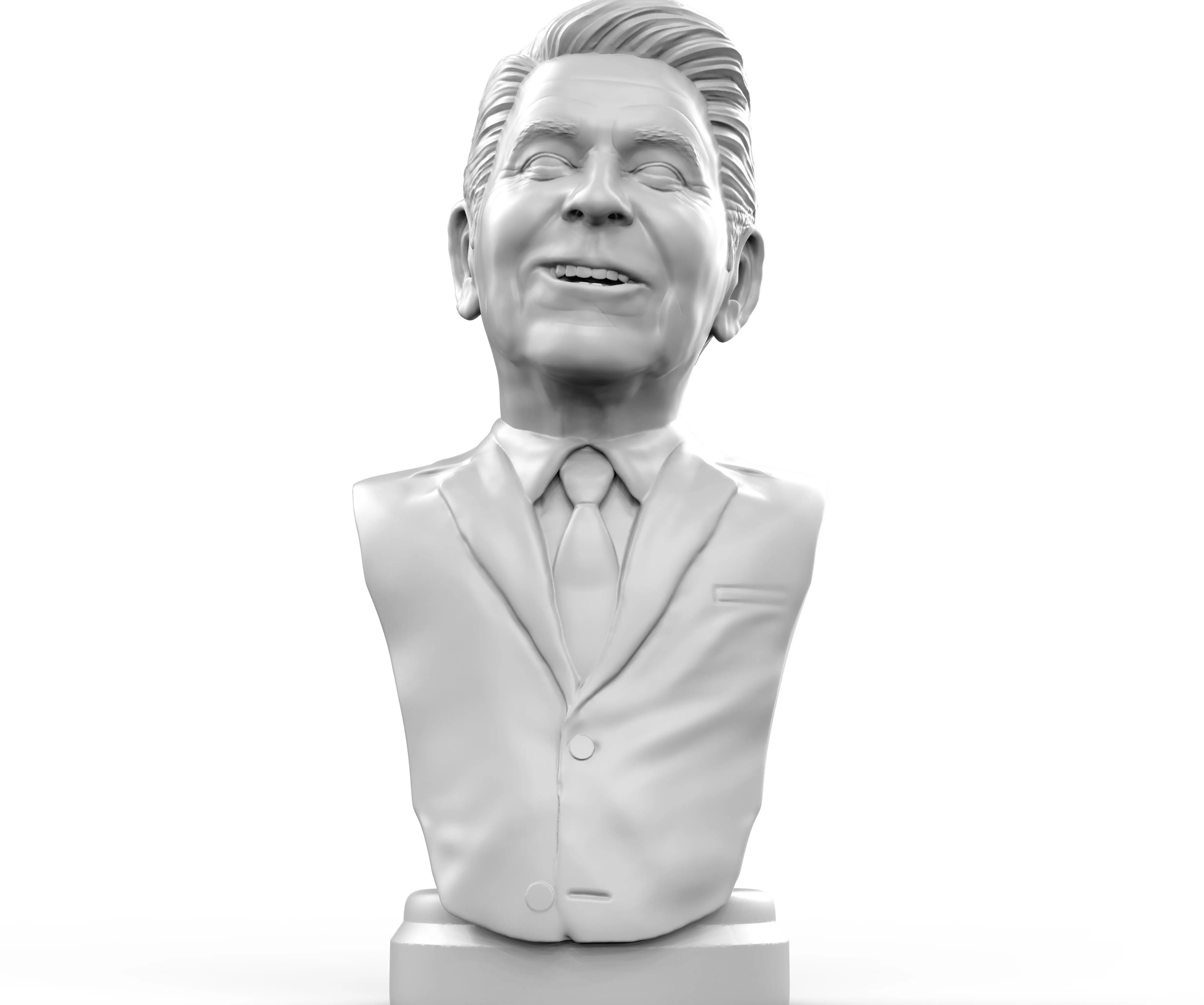 Ronald Reagan 3D printable portrait  3D print model_0