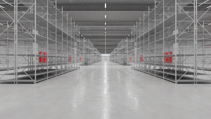 Warehouse Interior 6 Low-poly 3D model