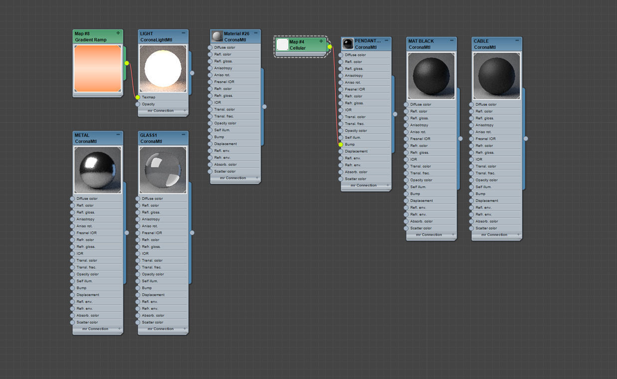Paxton Glass 8-Light Pendant 3D model_6