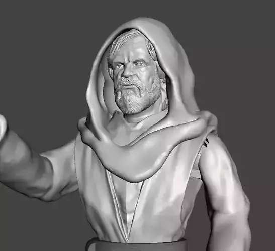 LAST JEDI INSPIRITED OLD LUKE ACTION FIGURE 3D print model