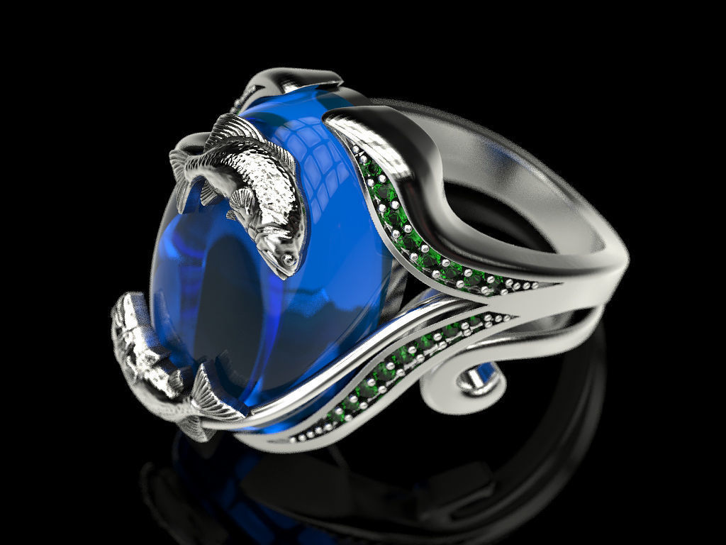 Ring fish 3D print model_3