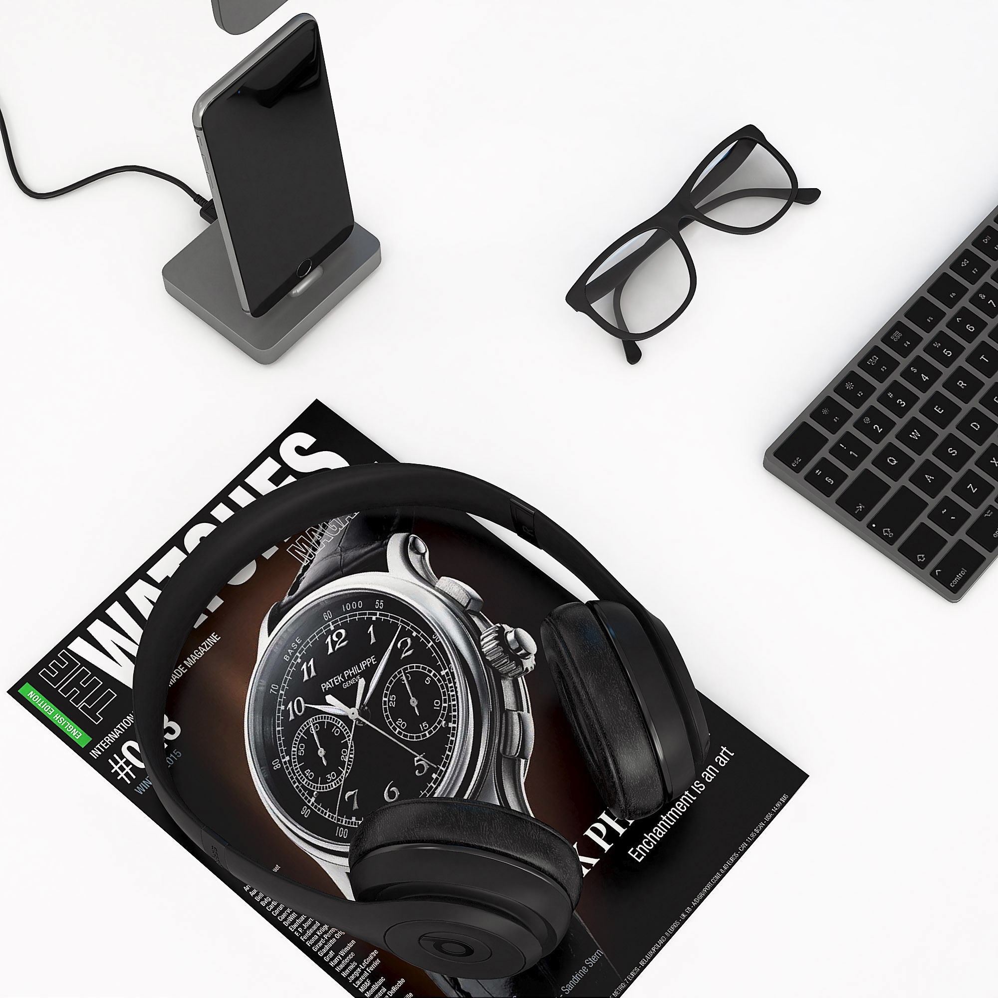 Workplace Space Gray IMac  3D model_1