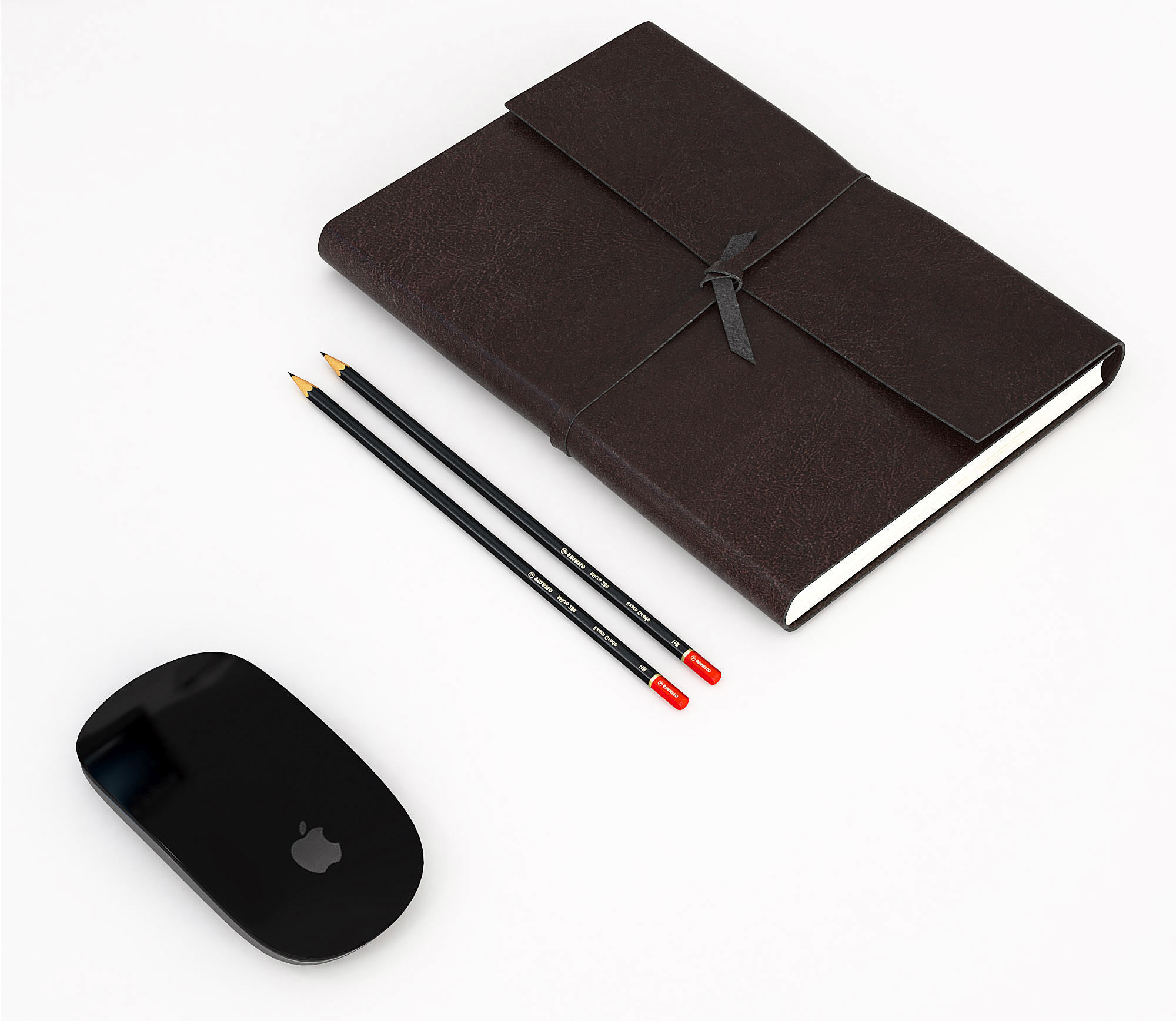 Workplace Space Gray IMac  3D model_2