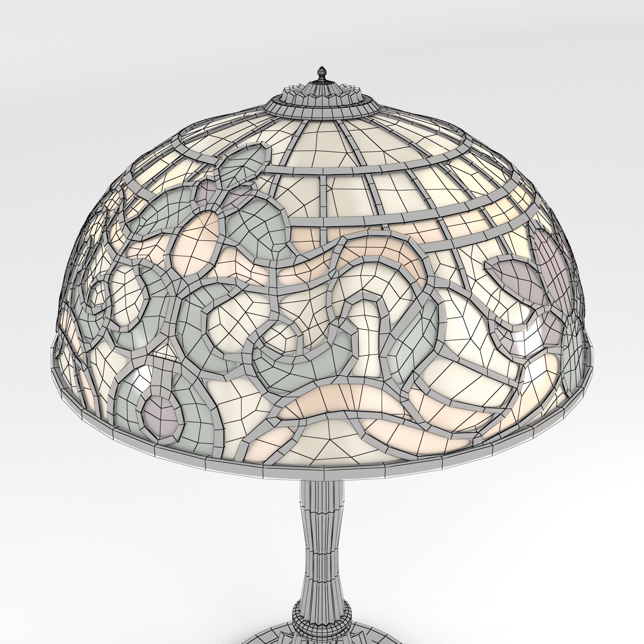Art Nouveau Lamp 1 3D model_5