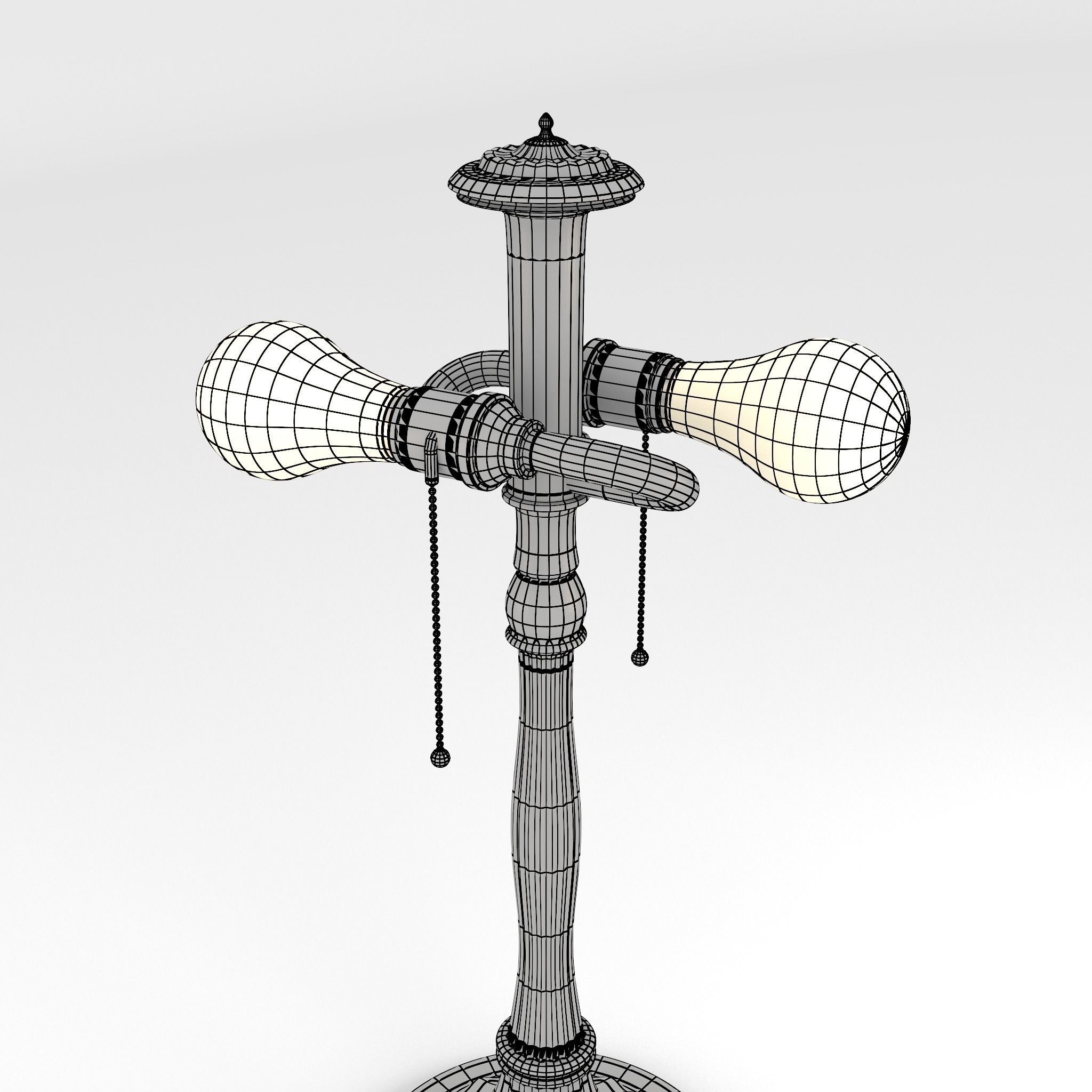 Art Nouveau Lamp 1 3D model_7