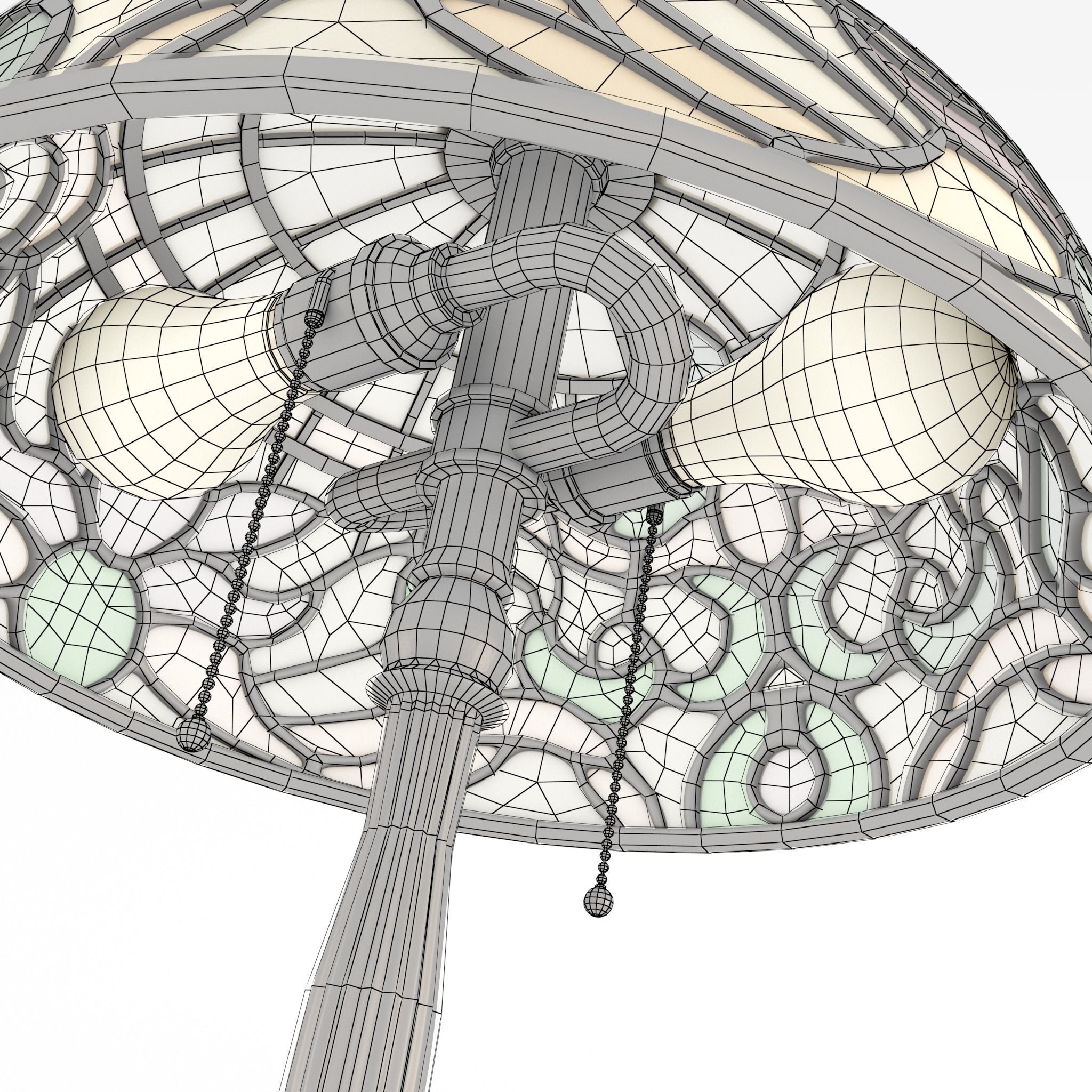 Art Nouveau Lamp 1 3D model_9