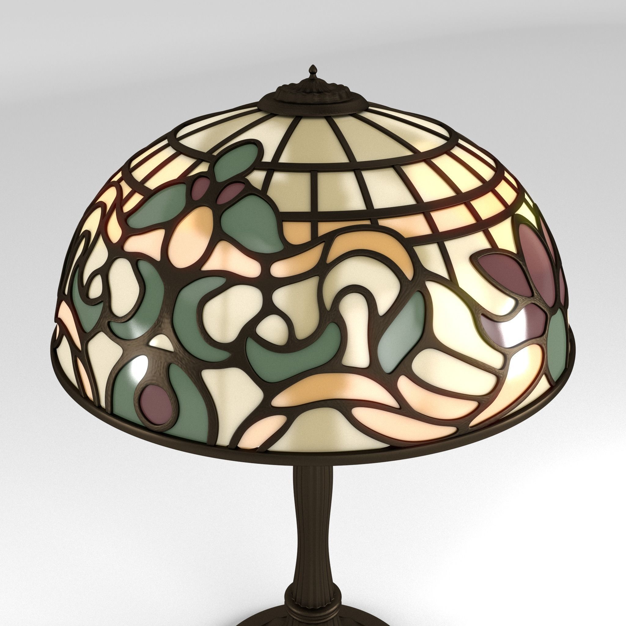 Art Nouveau Lamp 1 3D model_4
