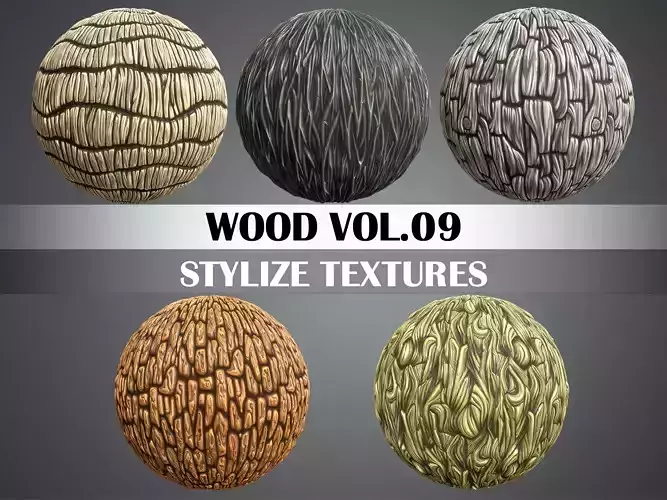 Stylized Wood Vol 09 - Hand Painted Texture Texture