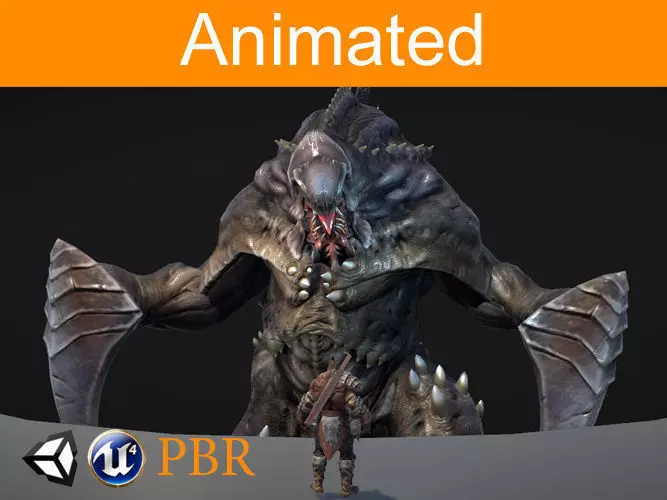 Character Parazite Alfa Low-poly 3D model_0