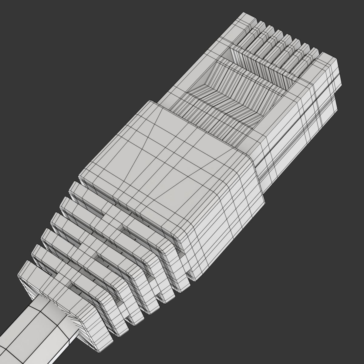 Ethernet RJ-45 Plug 3D model | CGTrader