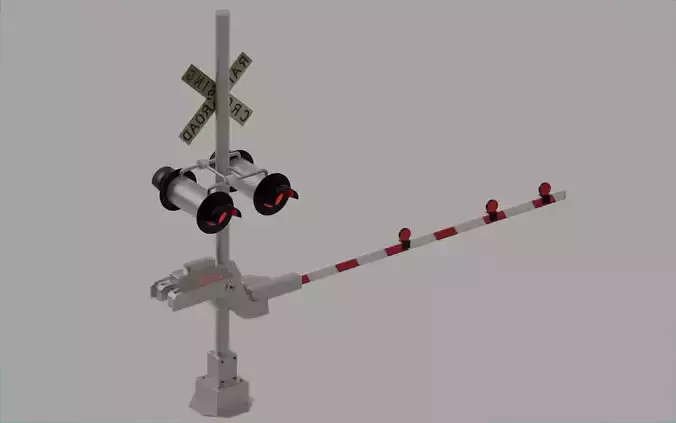 Level crossing - Railroad crossing with lights US Railway