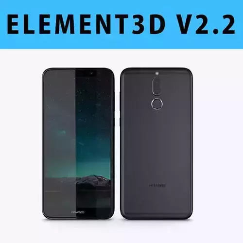 E3D - 3D Huawei Nova 2i Black 3D model
