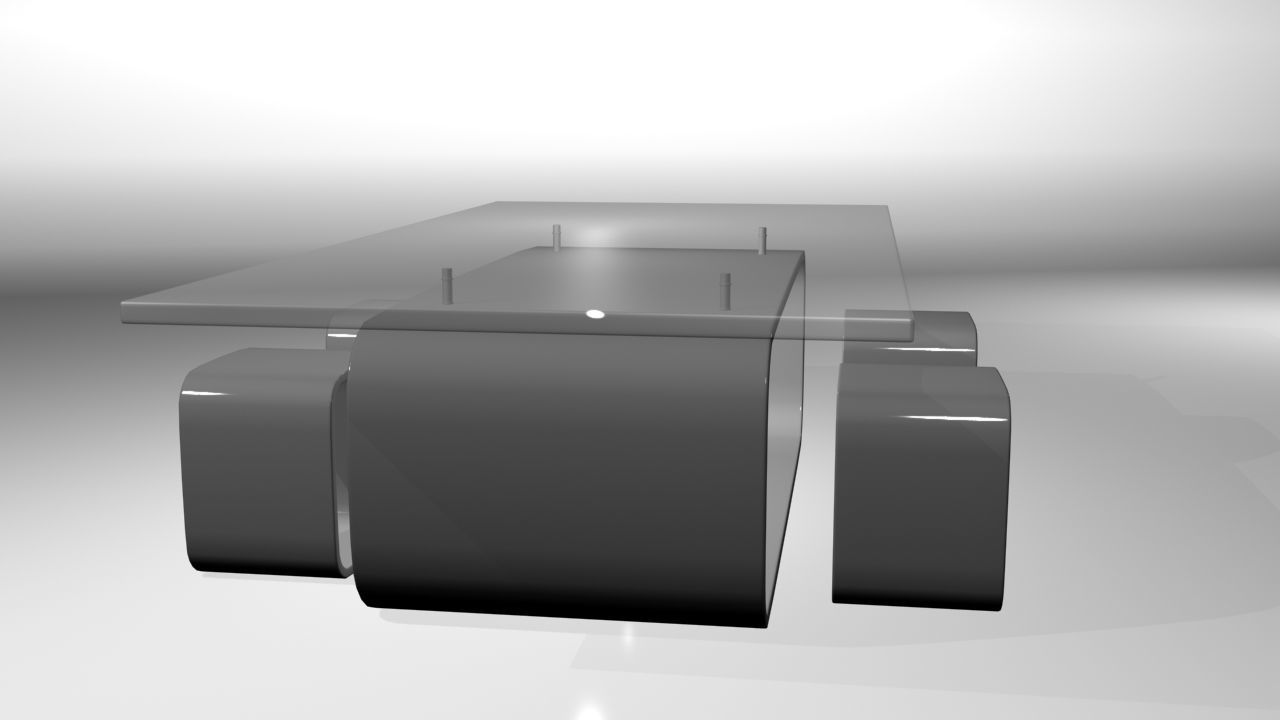 Modern Bar Table set 3D model_2