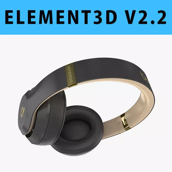 E3D - Apple Beats Studio3 Wireless OverEar Headphones Shadow 3D model