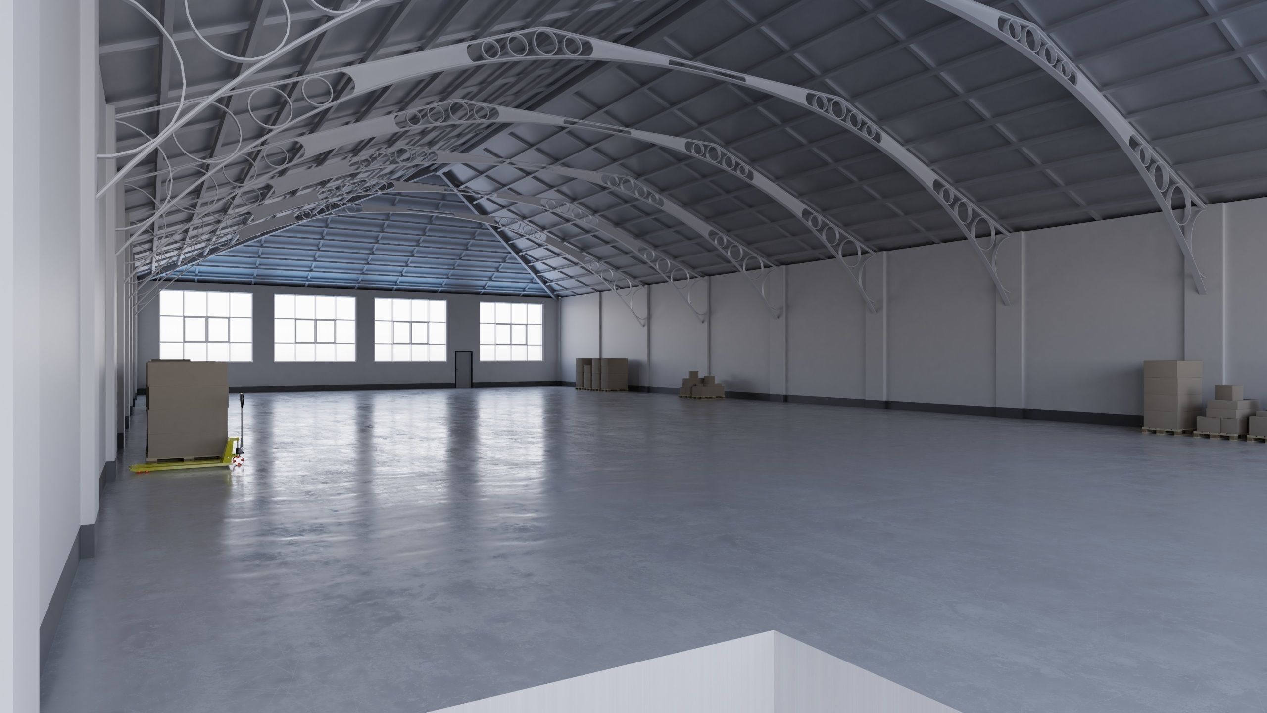 Warehouse Interior 7 Low-poly 3D model_3