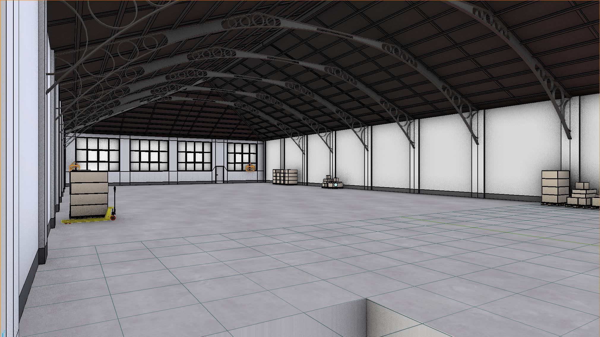 Warehouse Interior 7 Low-poly 3D model_5