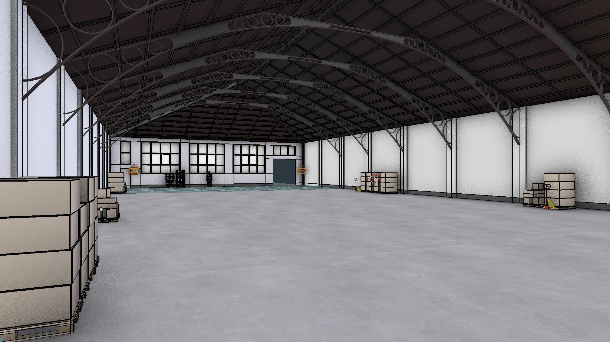 Warehouse Interior 7 Low-poly 3D model_7