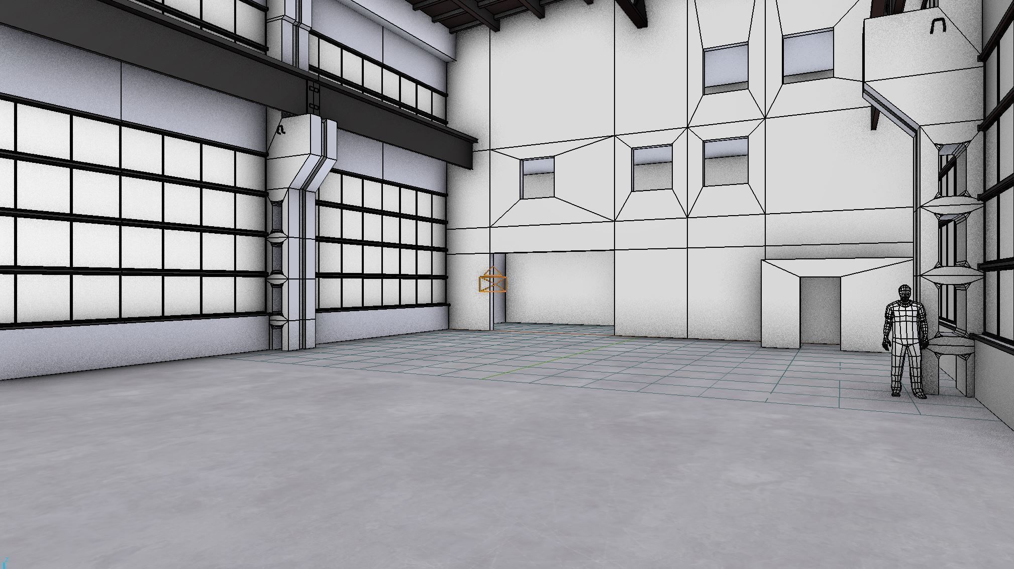 Factory Hall Interior 3 Low-poly 3D model_6