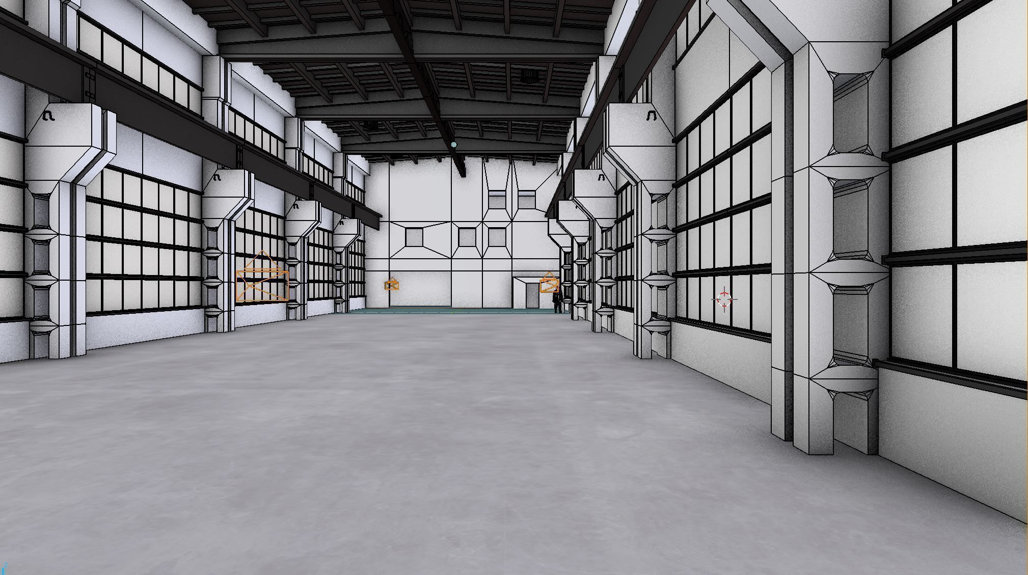 Factory Hall Interior 3 Low-poly 3D model_4