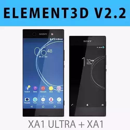 E3D - Sony Xperia XA1  XA1 Ultra Black model 3D model
