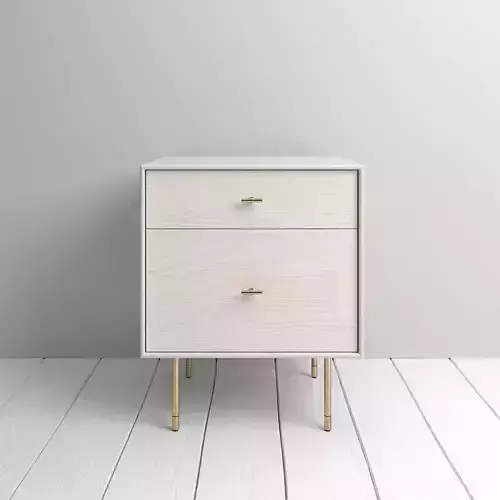 West Elm Modernist Wood  Lacquer Nightstand  Winter Wood 3D model