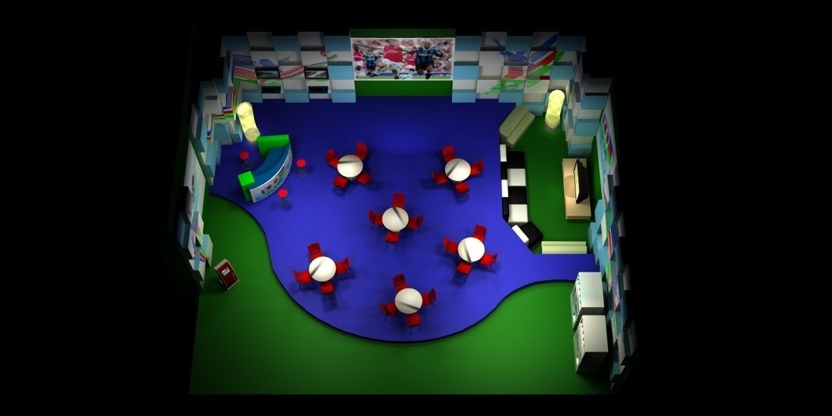 Club House 100Plus Low-poly 3D model_5