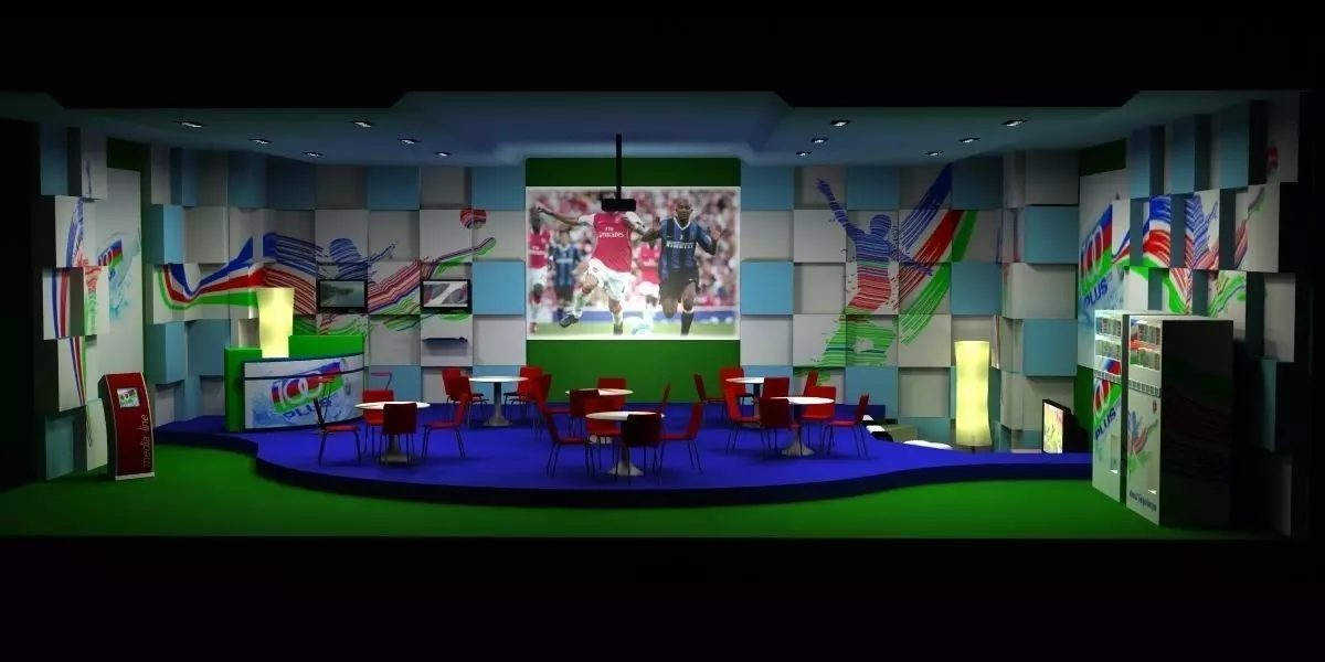 Club House 100Plus Low-poly 3D model_0