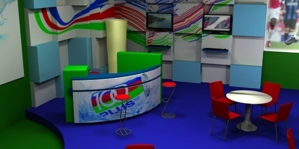 Club House 100Plus Low-poly 3D model_1