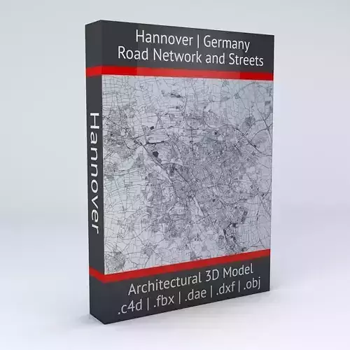 Hannover Road Network and Streets 3D model