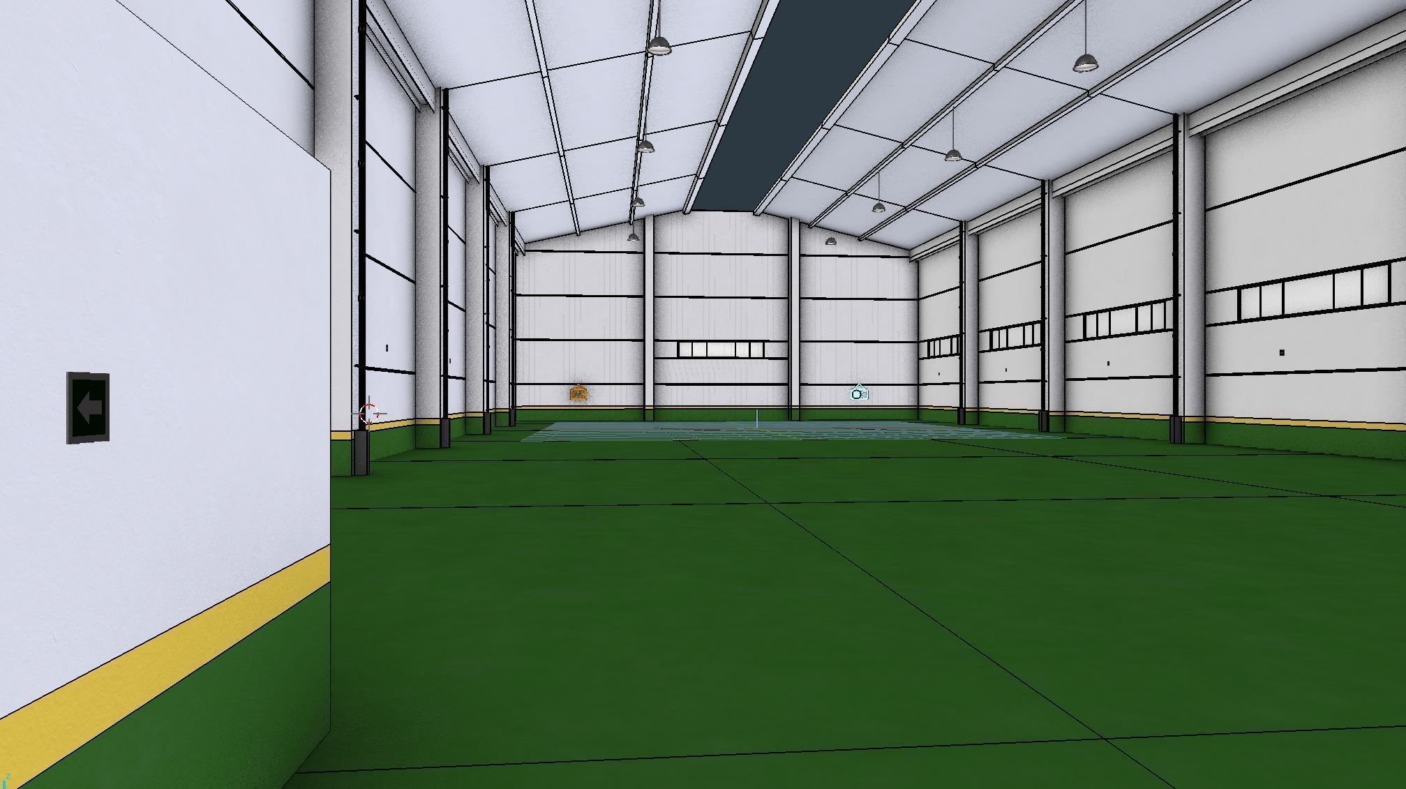 Factory Hall Interior 4 Low-poly 3D model_7