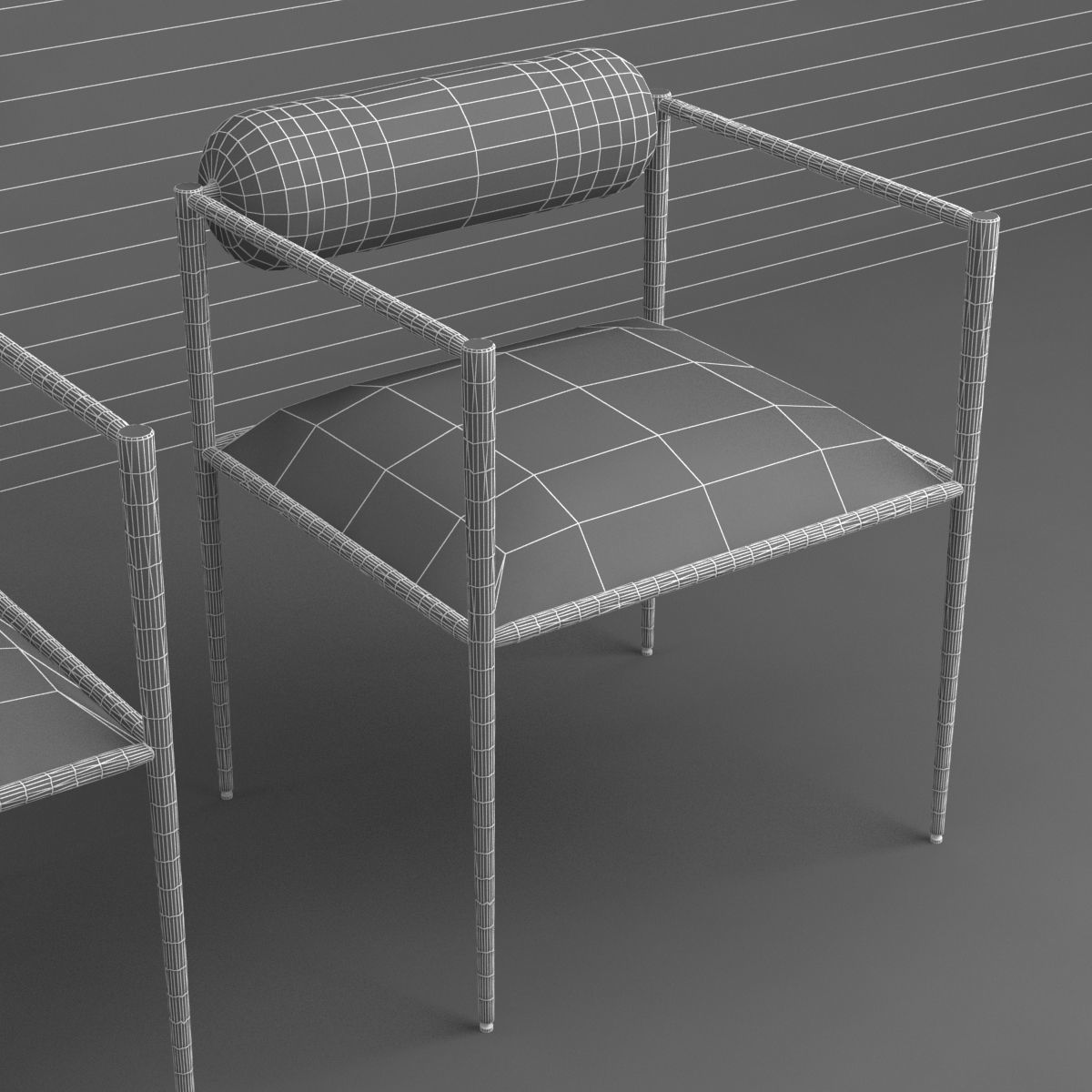 arteriors barbara chair French and Urn rh table 3D model_6