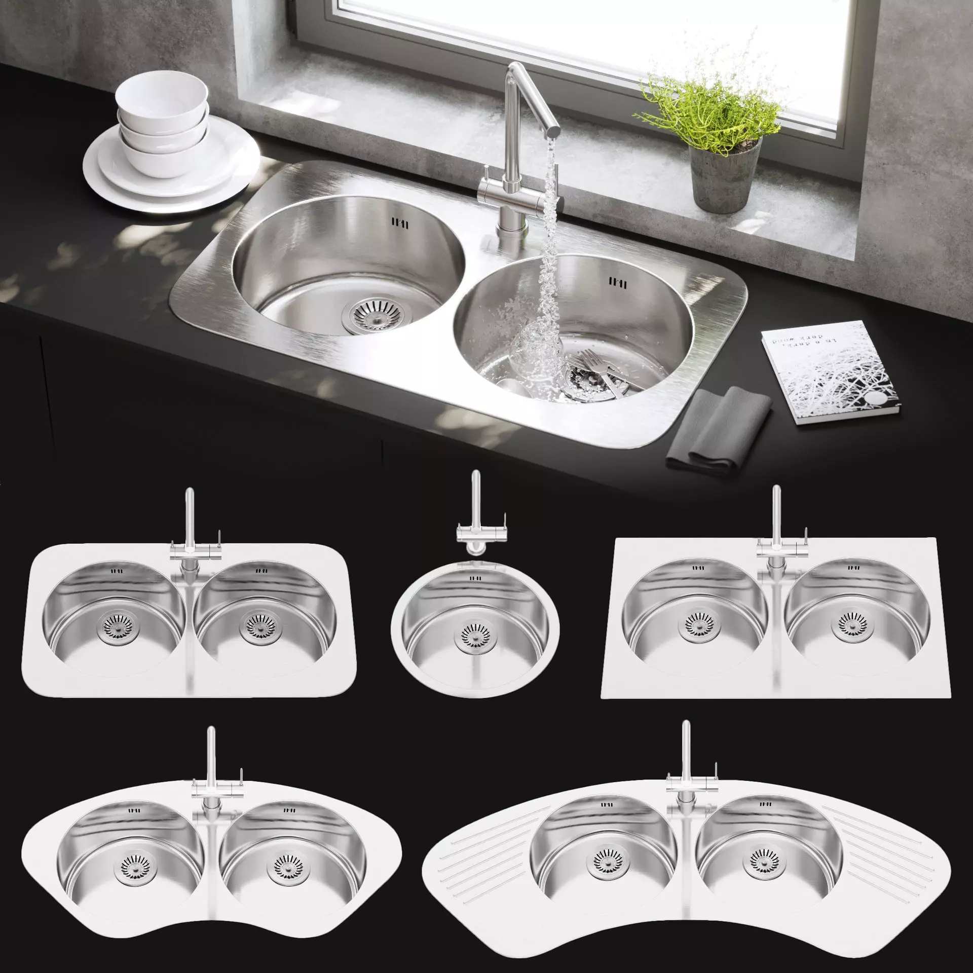Barazza sinks 3D model_0