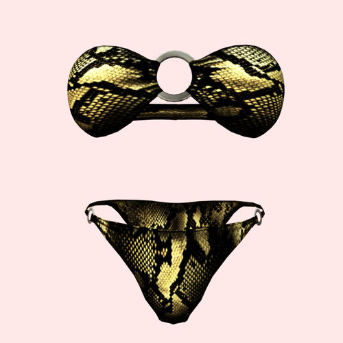 Sexy Snake Print Bikini  Low-poly 3D model