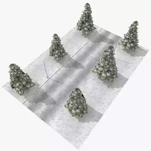 Winter street for game - tileable