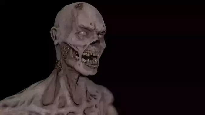 Game-ready Zombie Character Low-poly 3D model
