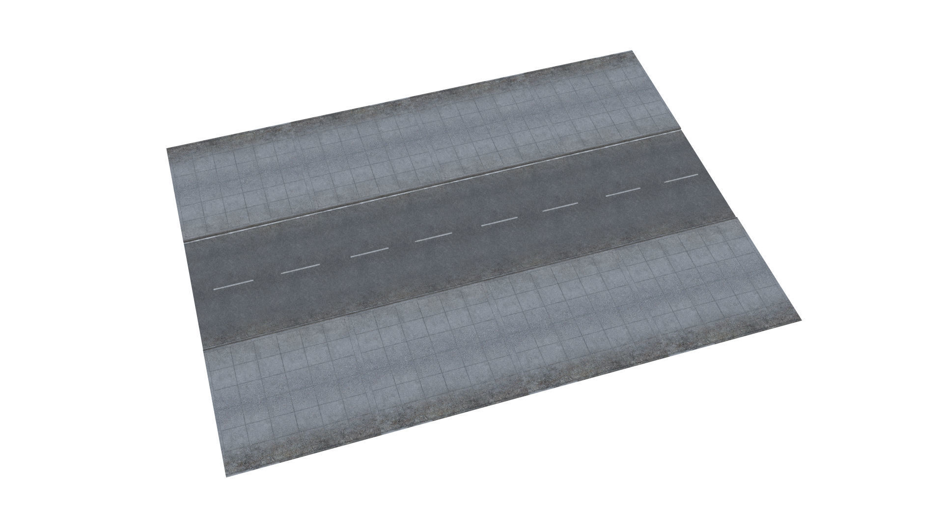 Town Roads Construction Kit Low-poly 3D model_1