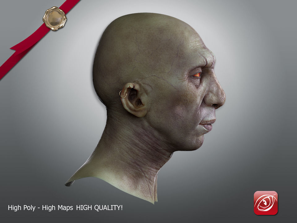 Free Goblin 3d model Face Free low-poly 3D model_8