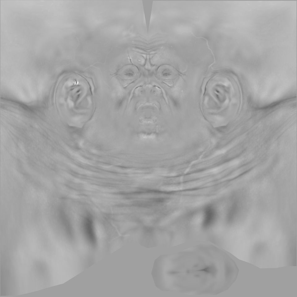 Free Goblin 3d model Face Free low-poly 3D model_13