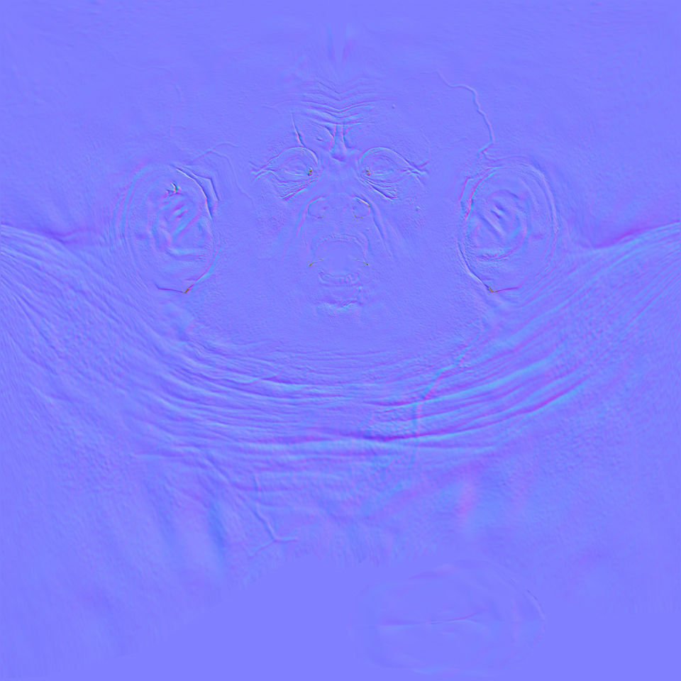 Free Goblin 3d model Face Free low-poly 3D model_16