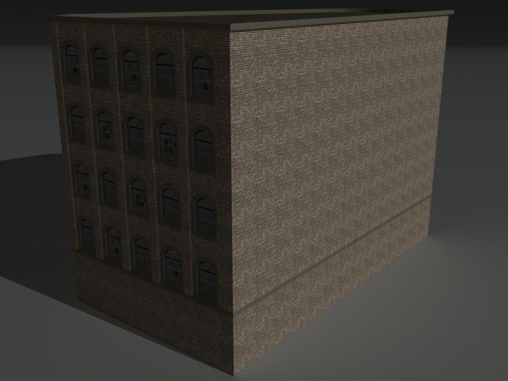 Factory Building Set 2 Low-poly 3D model_2
