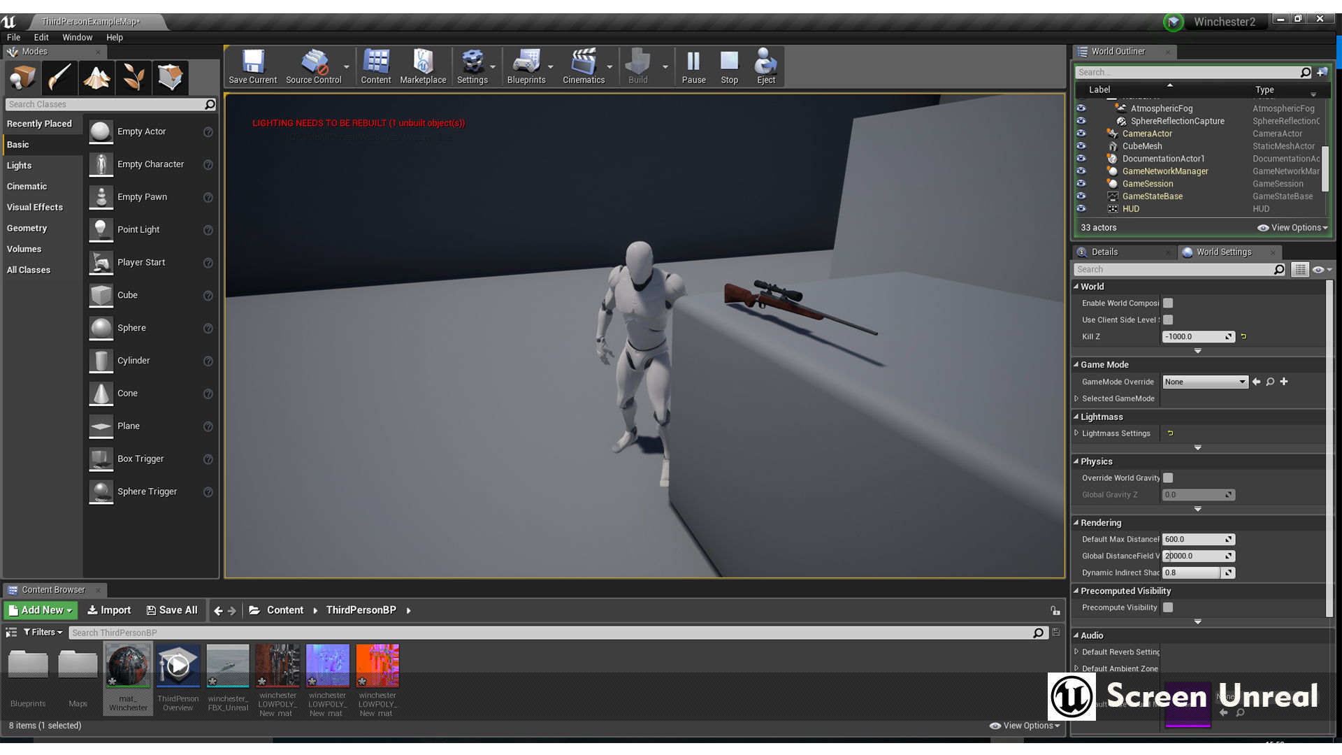 Winchester Model 70 Low-poly 3D model_8