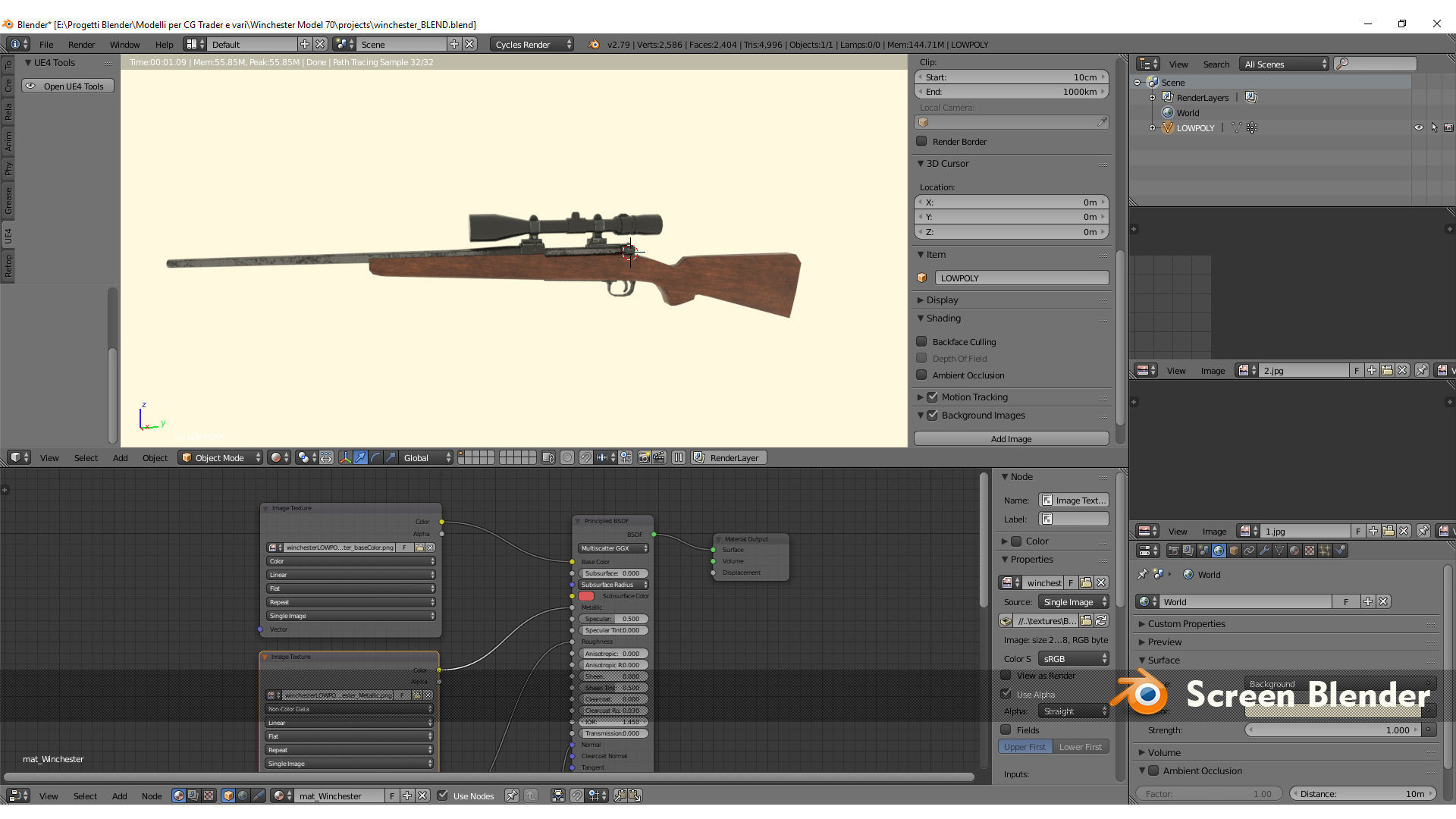 Winchester Model 70 Low-poly 3D model_5