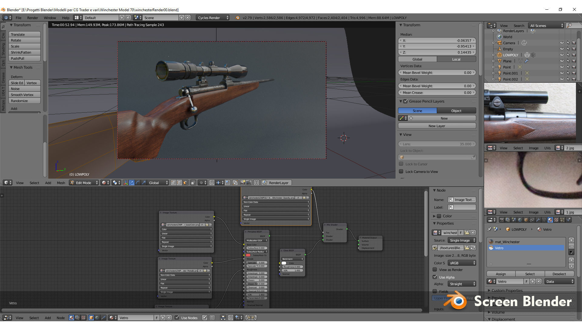 Winchester Model 70 Low-poly 3D model_6