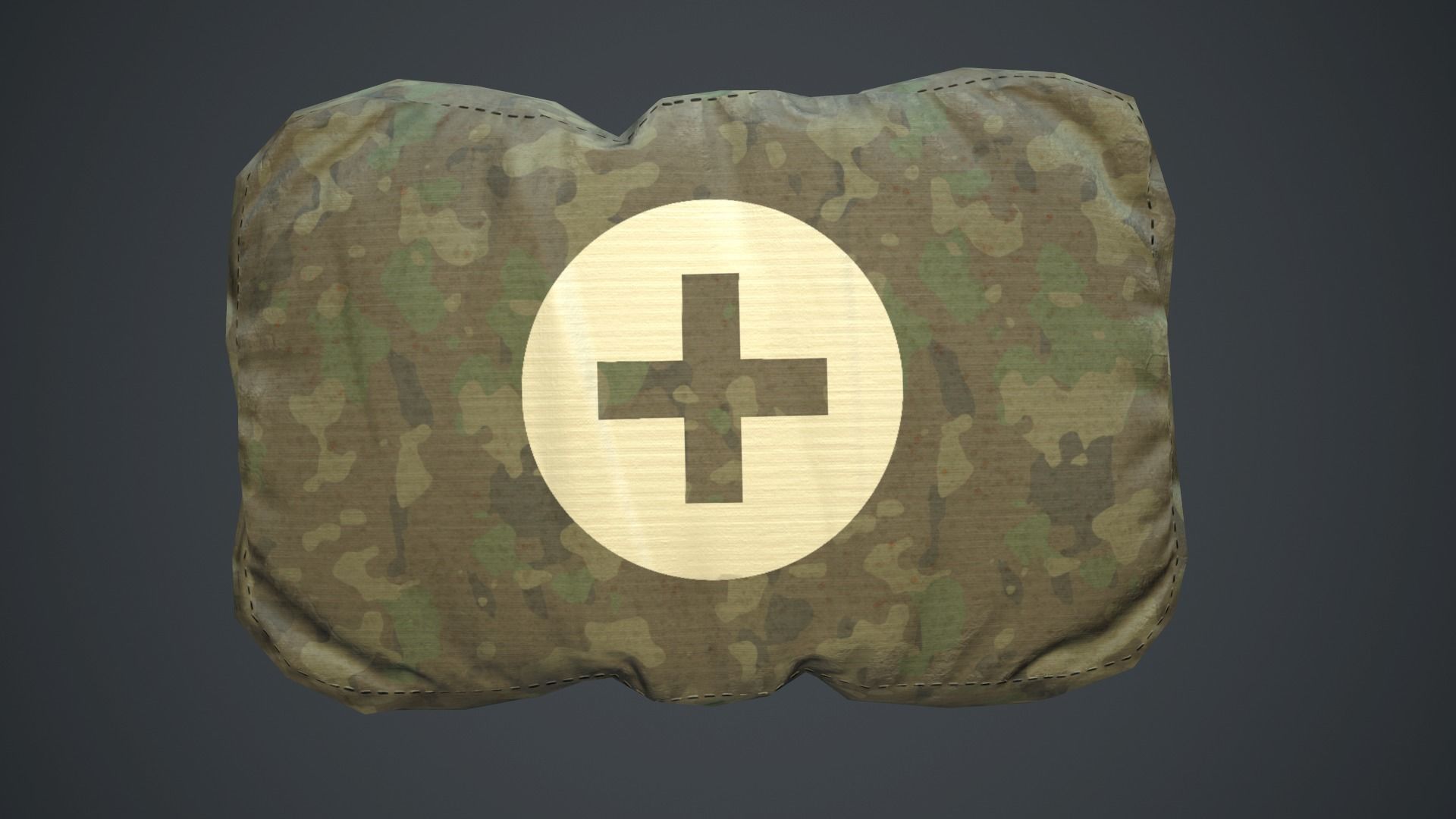 Camouflage First Aid Kit PBR Game Ready Low-poly 3D model_8