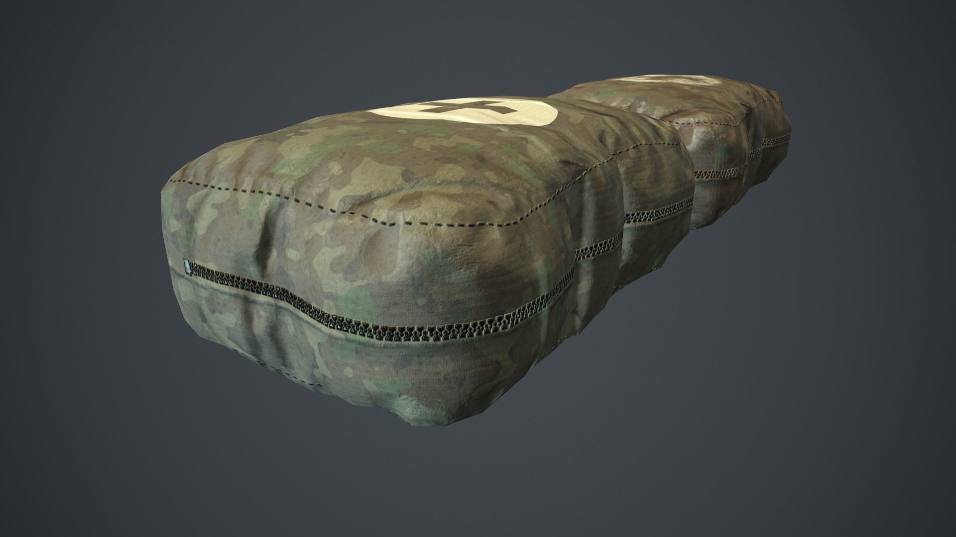 Camouflage First Aid Kit PBR Game Ready Low-poly 3D model_5